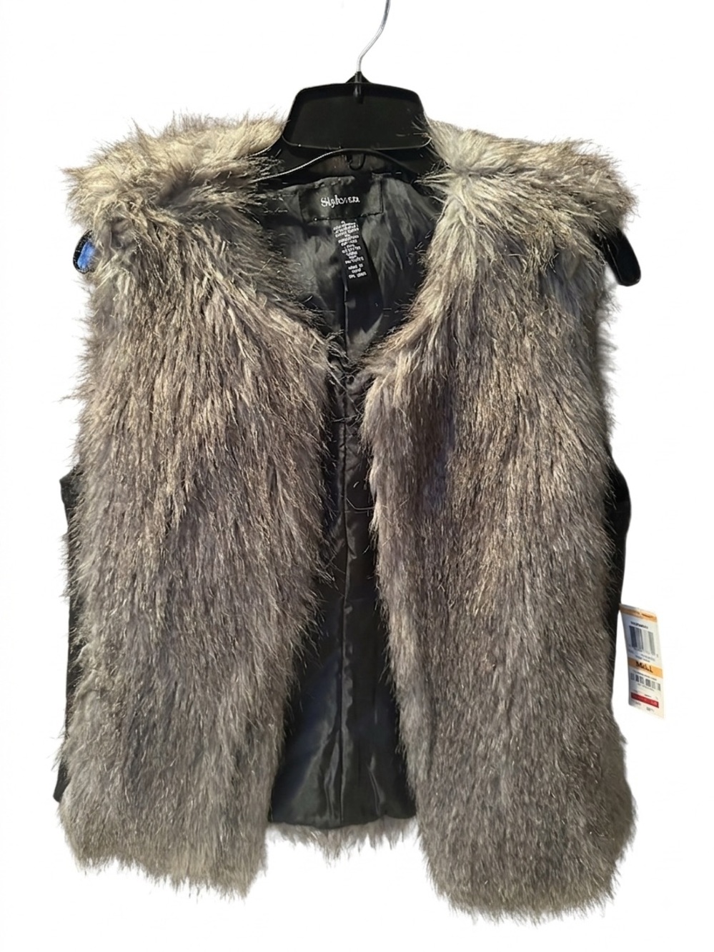 NWT- Faux Fur Vest - Gray